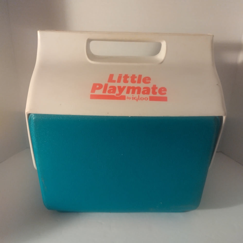Vintage 1990s Little Playmate By Igloo Lunch Cooler Hot Pink Turquoise Teal